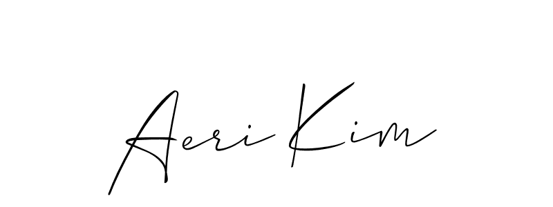 Create a beautiful signature design for name Aeri Kim. With this signature (Allison_Script) fonts, you can make a handwritten signature for free. Aeri Kim signature style 2 images and pictures png