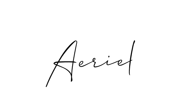 Create a beautiful signature design for name Aeriel. With this signature (Allison_Script) fonts, you can make a handwritten signature for free. Aeriel signature style 2 images and pictures png