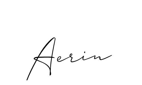 Also we have Aerin name is the best signature style. Create professional handwritten signature collection using Allison_Script autograph style. Aerin signature style 2 images and pictures png