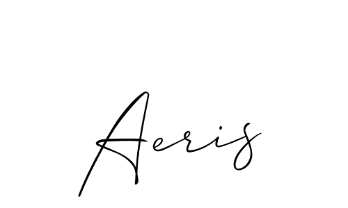 Use a signature maker to create a handwritten signature online. With this signature software, you can design (Allison_Script) your own signature for name Aeris. Aeris signature style 2 images and pictures png