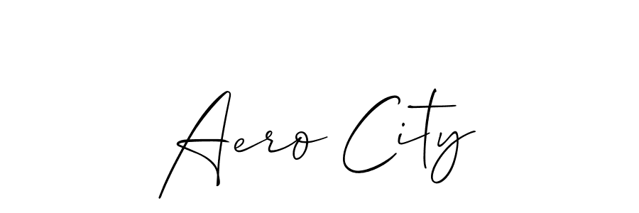 How to make Aero City signature? Allison_Script is a professional autograph style. Create handwritten signature for Aero City name. Aero City signature style 2 images and pictures png