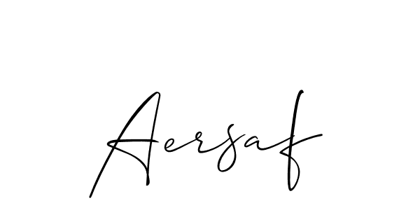 Aersaf stylish signature style. Best Handwritten Sign (Allison_Script) for my name. Handwritten Signature Collection Ideas for my name Aersaf. Aersaf signature style 2 images and pictures png