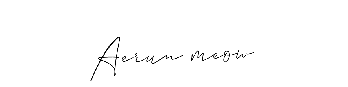 How to Draw Aerun♡meow signature style? Allison_Script is a latest design signature styles for name Aerun♡meow. Aerun♡meow signature style 2 images and pictures png