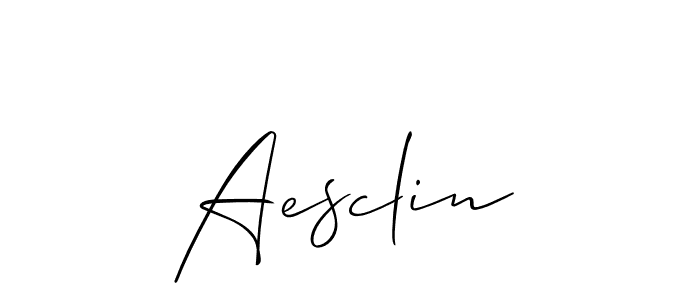 Allison_Script is a professional signature style that is perfect for those who want to add a touch of class to their signature. It is also a great choice for those who want to make their signature more unique. Get Aesclin name to fancy signature for free. Aesclin signature style 2 images and pictures png