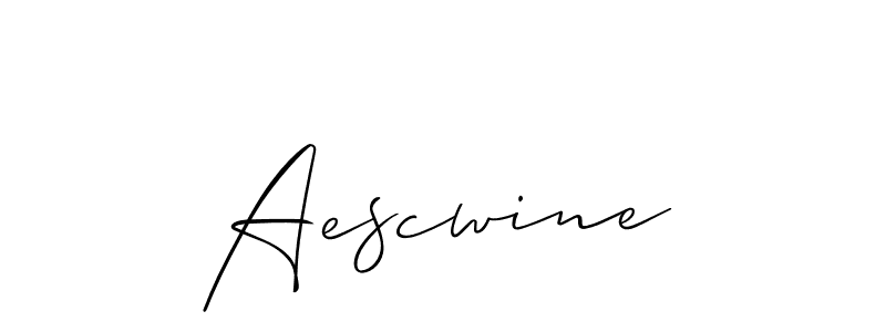 Design your own signature with our free online signature maker. With this signature software, you can create a handwritten (Allison_Script) signature for name Aescwine. Aescwine signature style 2 images and pictures png