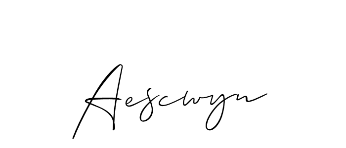 if you are searching for the best signature style for your name Aescwyn. so please give up your signature search. here we have designed multiple signature styles  using Allison_Script. Aescwyn signature style 2 images and pictures png