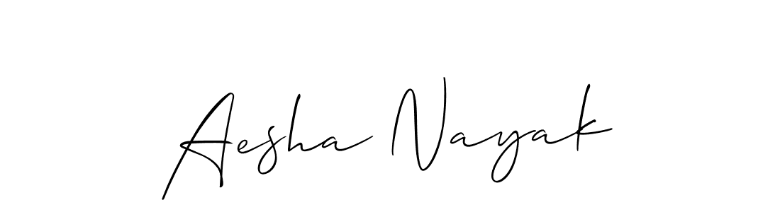 Allison_Script is a professional signature style that is perfect for those who want to add a touch of class to their signature. It is also a great choice for those who want to make their signature more unique. Get Aesha Nayak name to fancy signature for free. Aesha Nayak signature style 2 images and pictures png