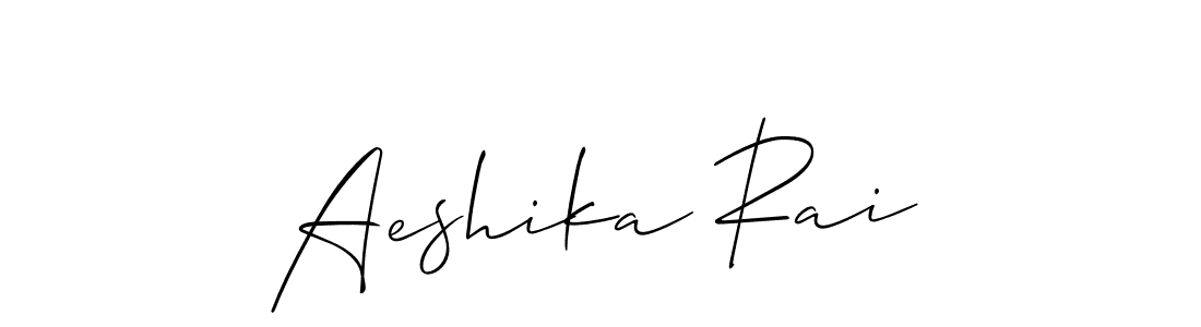 Aeshika Rai stylish signature style. Best Handwritten Sign (Allison_Script) for my name. Handwritten Signature Collection Ideas for my name Aeshika Rai. Aeshika Rai signature style 2 images and pictures png