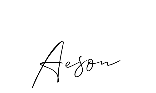 Design your own signature with our free online signature maker. With this signature software, you can create a handwritten (Allison_Script) signature for name Aeson. Aeson signature style 2 images and pictures png