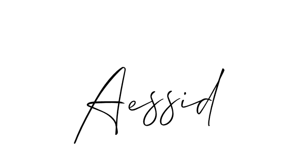 Design your own signature with our free online signature maker. With this signature software, you can create a handwritten (Allison_Script) signature for name Aessid. Aessid signature style 2 images and pictures png