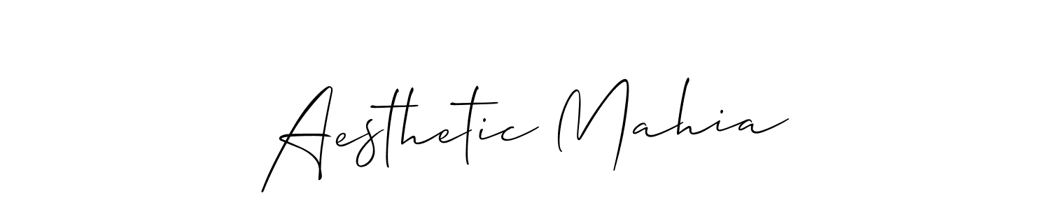 You should practise on your own different ways (Allison_Script) to write your name (Aesthetic Mahia) in signature. don't let someone else do it for you. Aesthetic Mahia signature style 2 images and pictures png