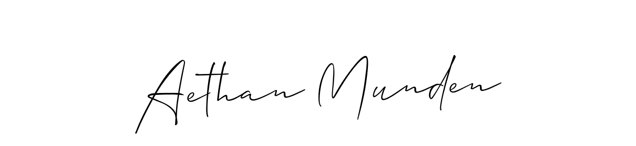 Use a signature maker to create a handwritten signature online. With this signature software, you can design (Allison_Script) your own signature for name Aethan Munden. Aethan Munden signature style 2 images and pictures png