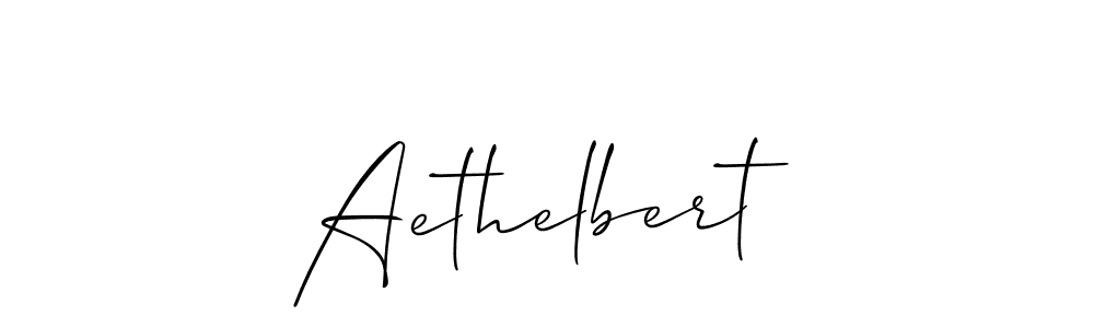 Design your own signature with our free online signature maker. With this signature software, you can create a handwritten (Allison_Script) signature for name Aethelbert. Aethelbert signature style 2 images and pictures png