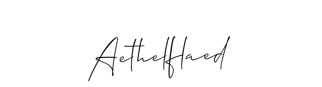 Also we have Aethelflaed name is the best signature style. Create professional handwritten signature collection using Allison_Script autograph style. Aethelflaed signature style 2 images and pictures png