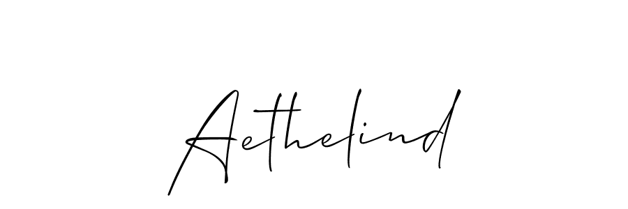 Best and Professional Signature Style for Aethelind. Allison_Script Best Signature Style Collection. Aethelind signature style 2 images and pictures png