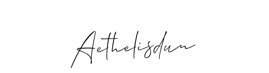 Make a beautiful signature design for name Aethelisdun. With this signature (Allison_Script) style, you can create a handwritten signature for free. Aethelisdun signature style 2 images and pictures png