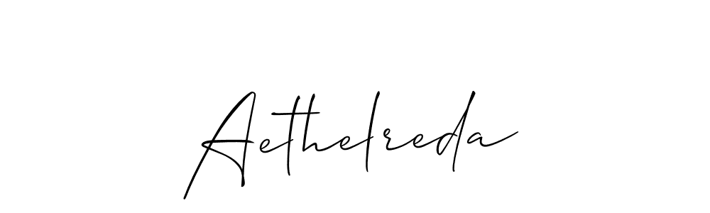 Also we have Aethelreda name is the best signature style. Create professional handwritten signature collection using Allison_Script autograph style. Aethelreda signature style 2 images and pictures png