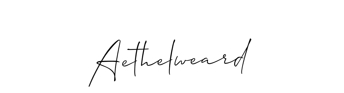 Use a signature maker to create a handwritten signature online. With this signature software, you can design (Allison_Script) your own signature for name Aethelweard. Aethelweard signature style 2 images and pictures png