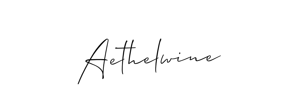 How to make Aethelwine name signature. Use Allison_Script style for creating short signs online. This is the latest handwritten sign. Aethelwine signature style 2 images and pictures png