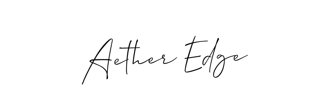 You should practise on your own different ways (Allison_Script) to write your name (Aether Edge) in signature. don't let someone else do it for you. Aether Edge signature style 2 images and pictures png