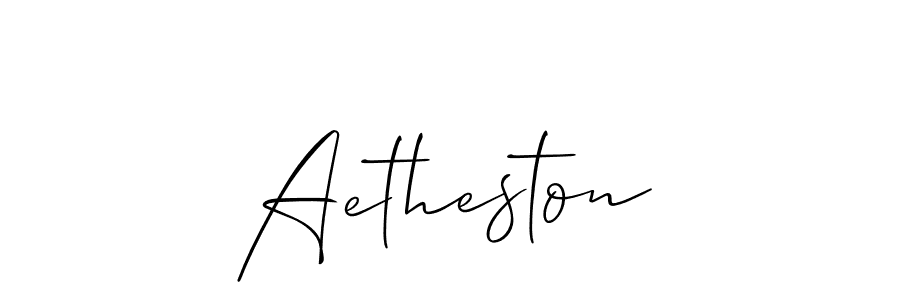 It looks lik you need a new signature style for name Aetheston. Design unique handwritten (Allison_Script) signature with our free signature maker in just a few clicks. Aetheston signature style 2 images and pictures png