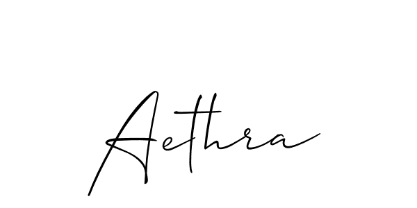 Best and Professional Signature Style for Aethra. Allison_Script Best Signature Style Collection. Aethra signature style 2 images and pictures png