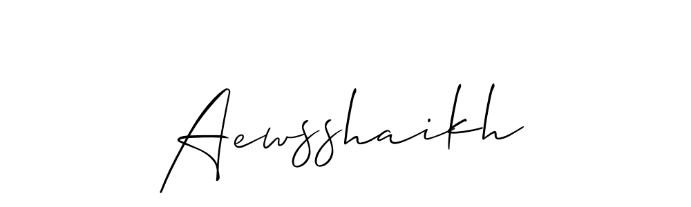 Create a beautiful signature design for name Aewsshaikh. With this signature (Allison_Script) fonts, you can make a handwritten signature for free. Aewsshaikh signature style 2 images and pictures png