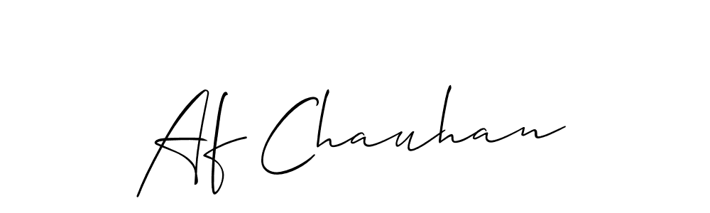 Also You can easily find your signature by using the search form. We will create Af Chauhan name handwritten signature images for you free of cost using Allison_Script sign style. Af Chauhan signature style 2 images and pictures png