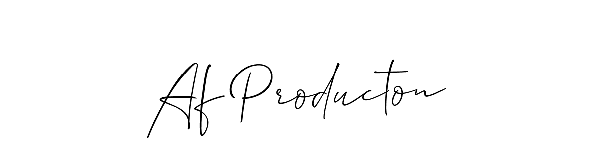 How to Draw Af Producton signature style? Allison_Script is a latest design signature styles for name Af Producton. Af Producton signature style 2 images and pictures png