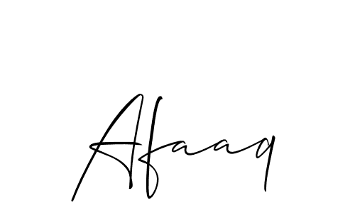 Use a signature maker to create a handwritten signature online. With this signature software, you can design (Allison_Script) your own signature for name Afaaq. Afaaq signature style 2 images and pictures png