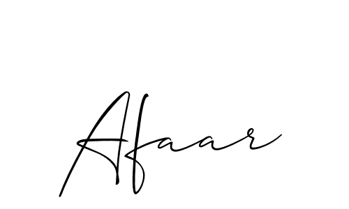 How to make Afaar signature? Allison_Script is a professional autograph style. Create handwritten signature for Afaar name. Afaar signature style 2 images and pictures png