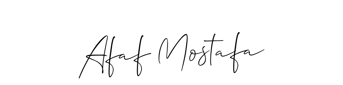 The best way (Allison_Script) to make a short signature is to pick only two or three words in your name. The name Afaf Mostafa include a total of six letters. For converting this name. Afaf Mostafa signature style 2 images and pictures png