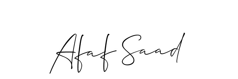 It looks lik you need a new signature style for name Afaf Saad. Design unique handwritten (Allison_Script) signature with our free signature maker in just a few clicks. Afaf Saad signature style 2 images and pictures png