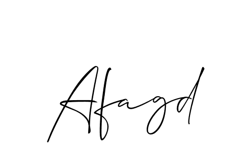How to make Afagd signature? Allison_Script is a professional autograph style. Create handwritten signature for Afagd name. Afagd signature style 2 images and pictures png