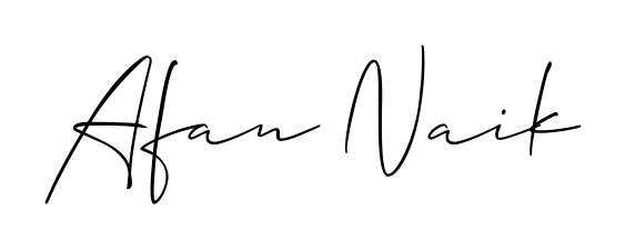 A stylish, flowing autograph style designed for name Afan Naik using Allison_Script typography. Perfect for digital creative projects. Afan Naik signature style 2 images and pictures png