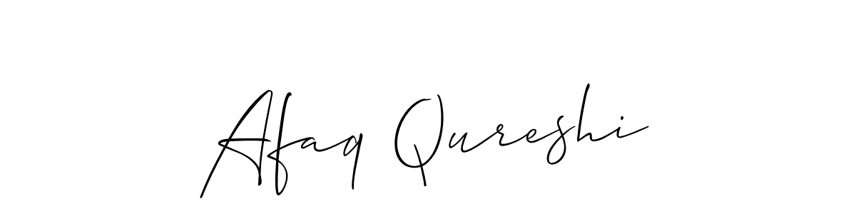 Make a beautiful signature design for name Afaq Qureshi. With this signature (Allison_Script) style, you can create a handwritten signature for free. Afaq Qureshi signature style 2 images and pictures png