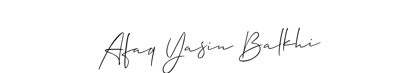 Here are the top 10 professional signature styles for the name Afaq Yasin Balkhi. These are the best autograph styles you can use for your name. Afaq Yasin Balkhi signature style 2 images and pictures png