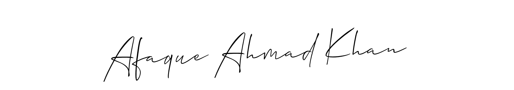 How to make Afaque Ahmad Khan signature? Allison_Script is a professional autograph style. Create handwritten signature for Afaque Ahmad Khan name. Afaque Ahmad Khan signature style 2 images and pictures png