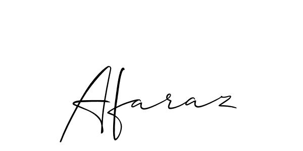 Make a beautiful signature design for name Afaraz. With this signature (Allison_Script) style, you can create a handwritten signature for free. Afaraz signature style 2 images and pictures png