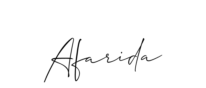 if you are searching for the best signature style for your name Afarida. so please give up your signature search. here we have designed multiple signature styles  using Allison_Script. Afarida signature style 2 images and pictures png