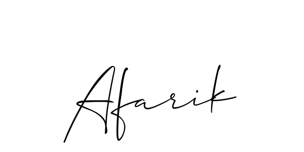 You should practise on your own different ways (Allison_Script) to write your name (Afarik) in signature. don't let someone else do it for you. Afarik signature style 2 images and pictures png