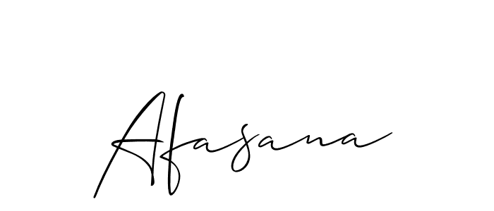 The best way (Allison_Script) to make a short signature is to pick only two or three words in your name. The name Afasana include a total of six letters. For converting this name. Afasana signature style 2 images and pictures png