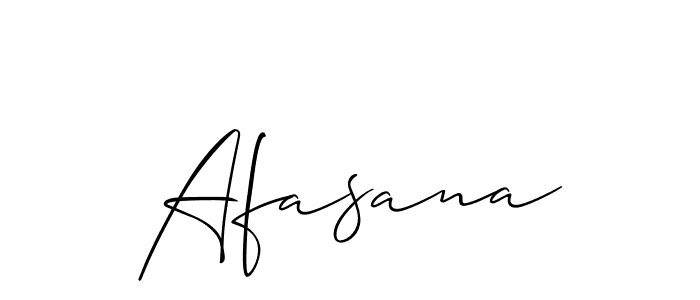 The best way (Allison_Script) to make a short signature is to pick only two or three words in your name. The name Afasana include a total of six letters. For converting this name. Afasana signature style 2 images and pictures png