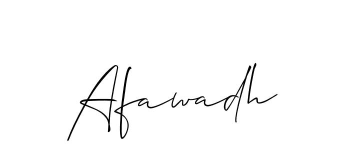 How to make Afawadh signature? Allison_Script is a professional autograph style. Create handwritten signature for Afawadh name. Afawadh signature style 2 images and pictures png