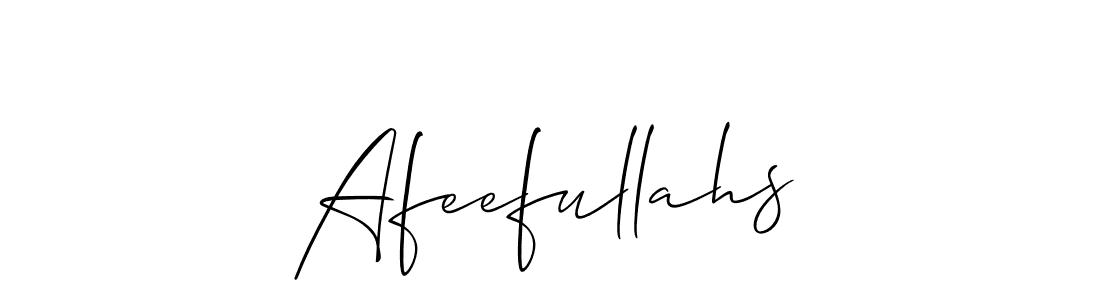 How to make Afeefullahs name signature. Use Allison_Script style for creating short signs online. This is the latest handwritten sign. Afeefullahs signature style 2 images and pictures png