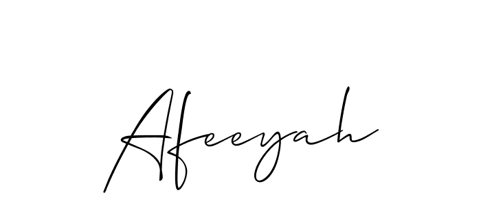 Afeeyah stylish signature style. Best Handwritten Sign (Allison_Script) for my name. Handwritten Signature Collection Ideas for my name Afeeyah. Afeeyah signature style 2 images and pictures png