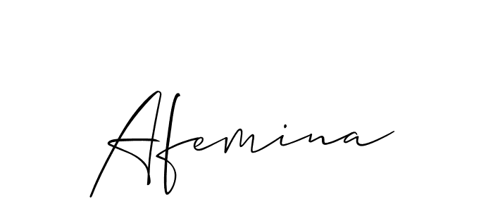Also we have Afemina name is the best signature style. Create professional handwritten signature collection using Allison_Script autograph style. Afemina signature style 2 images and pictures png