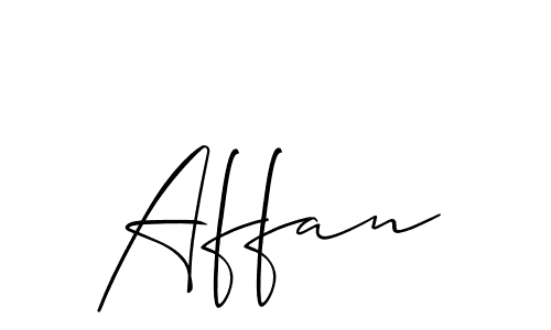 It looks lik you need a new signature style for name Affan. Design unique handwritten (Allison_Script) signature with our free signature maker in just a few clicks. Affan signature style 2 images and pictures png