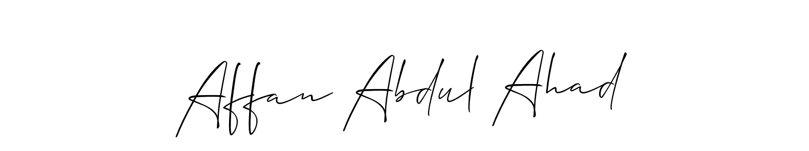 Once you've used our free online signature maker to create your best signature Allison_Script style, it's time to enjoy all of the benefits that Affan Abdul Ahad name signing documents. Affan Abdul Ahad signature style 2 images and pictures png