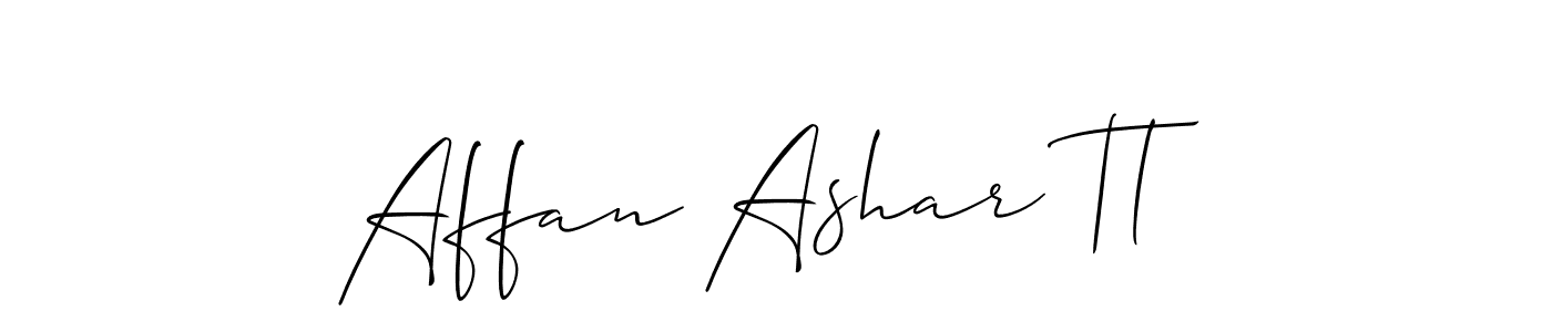 How to make Affan Ashar Tl name signature. Use Allison_Script style for creating short signs online. This is the latest handwritten sign. Affan Ashar Tl signature style 2 images and pictures png